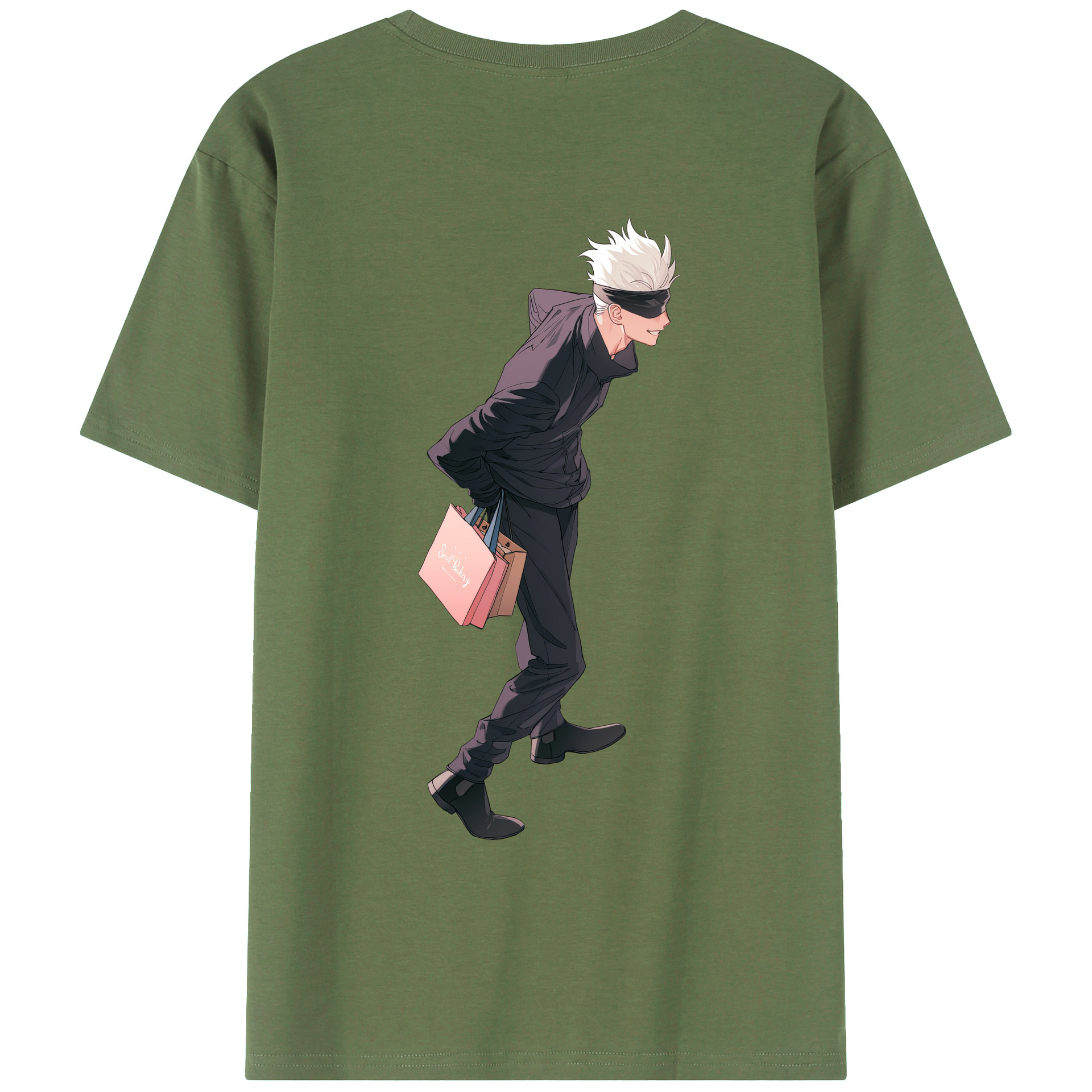 （画像用） 呪術廻戦 Jujutsu Kaisen 綿100％ メンズ半袖Tシャツ（バックプリント） 通気性